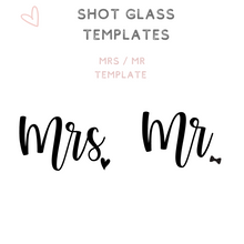 Load image into Gallery viewer, Custom Bridal Party Shot Glasses Shooter glass Mr Mrs