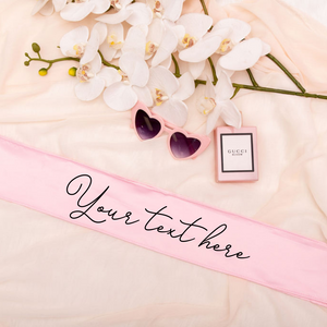 Personalized custom satin sash