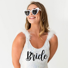 Load image into Gallery viewer, Sparkle Glitter Custom Bridal Swimwear Bodysuit