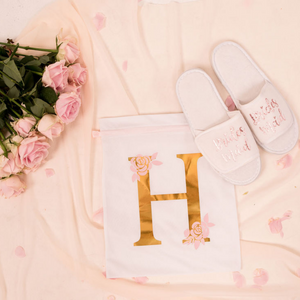 Floral Monogramme drawstring bag