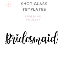 Load image into Gallery viewer, Custom Bridal Party Shot Glasses Shooter glass Bridesmaid