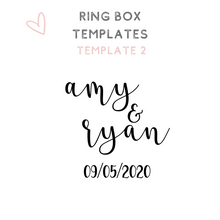 Load image into Gallery viewer, Custom acrylic ring boxes wedding ring box templates