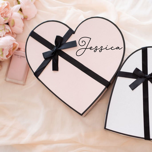 Personalized custom heart shaped gift box