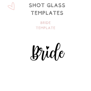 Custom Bridal Party Shot Glasses Shooter glass Bride