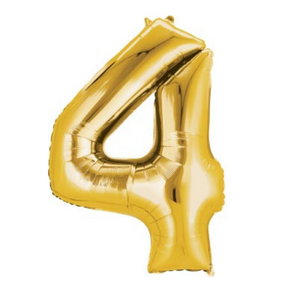foil number balloon gold 