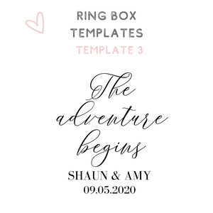 Custom acrylic ring boxes wedding ring box templates