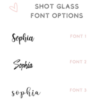 Load image into Gallery viewer, Custom Bridal Party Shot Glasses Shooter glass