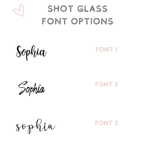 Custom Bridal Party Shot Glasses Shooter glass