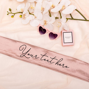 Personalized custom satin sash