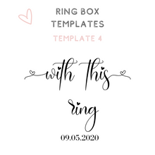 Load image into Gallery viewer, Custom acrylic ring boxes wedding ring box templates