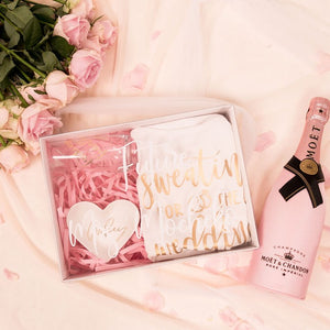 Tulle Bow personalized clear hamper gift box