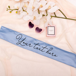 Personalized custom satin sash