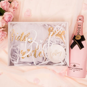 Tulle Bow personalized clear hamper gift box