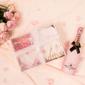 Tulle Bow personalized clear hamper gift box