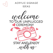 Load image into Gallery viewer, Acrylic signage wedding ideas