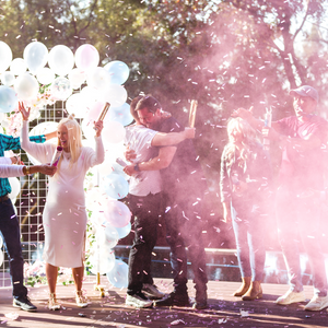 Gender reveal confetti cannon popper