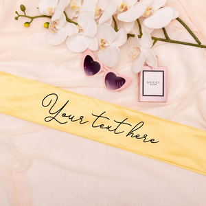 Personalized custom satin sash