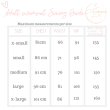 Load image into Gallery viewer, Adult Swimsuit Sizing Guide