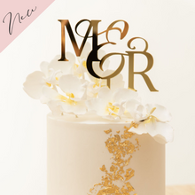 Load image into Gallery viewer, Acrylic laser cut custom personalized cake toppers