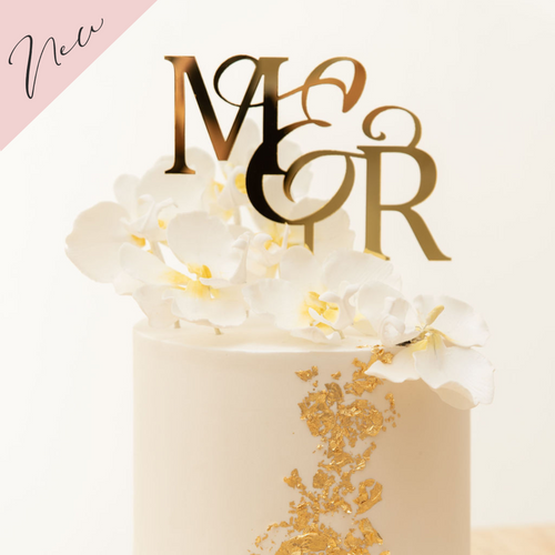 Acrylic laser cut custom personalized cake toppers