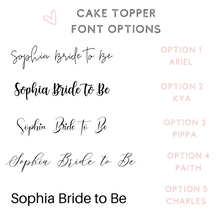 Load image into Gallery viewer, Customized acrylic cake topper font options