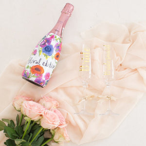 Customised champagne flutes and glasses