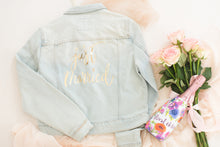 Load image into Gallery viewer, Customised denim jacket, Just Married bridal jacket