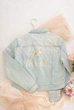 Load image into Gallery viewer, Customised denim jacket, Just Married bridal jacket