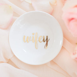 wifey ring dish for engagement and wedding rings
