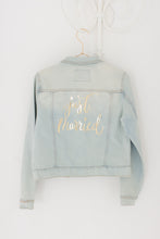 Load image into Gallery viewer, Customised denim jacket, Just Married bridal jacket