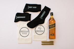 Groom Groomsman Best Man personalised socks wedding gifts