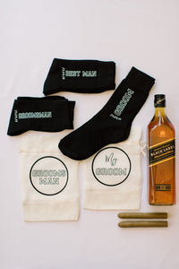 Groom Groomsman Best Man personalised socks wedding gifts