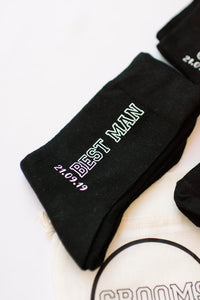 Groom Groomsman Best Man personalised socks wedding gifts