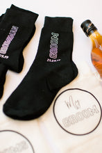 Load image into Gallery viewer, Groom Groomsman Best Man personalised socks wedding gifts