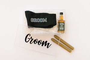 Groom gift box clear acrylic