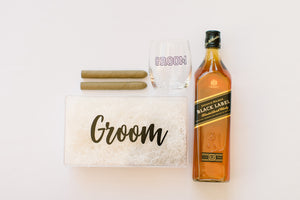 Groom gift box clear acrylic
