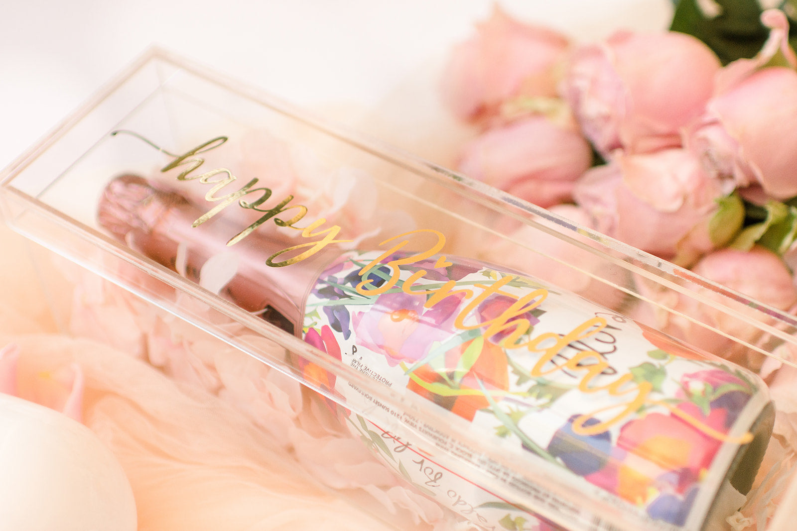 Acrylic / perspex gift boxes Champagne Occasions