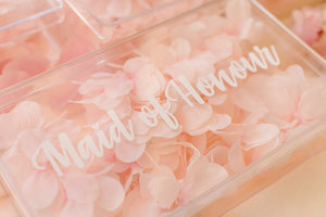 Clear acrylic perspex gift boxes