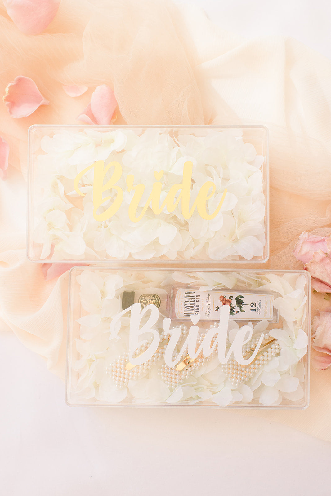 Acrylic / perspex gift boxes Champagne Occasions