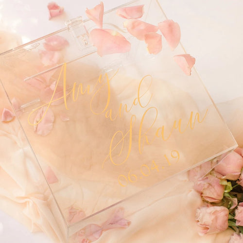 Wedding envelope card wishing well acrylic box