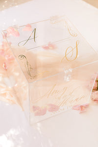 Wedding envelope card wishing well acrylic box
