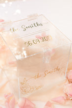 Load image into Gallery viewer, Wedding envelope card wishing well acrylic box