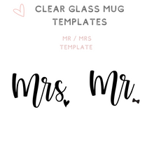 Load image into Gallery viewer, Custom Clear Glass Mugs Tea Cups Mr Mrs