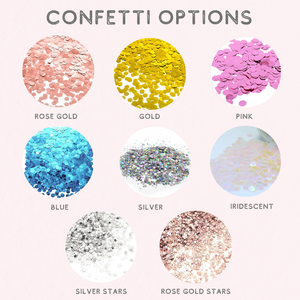 personalized balloon confetti colour options