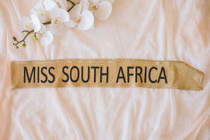 Glitter personalized custom sash