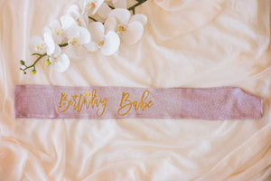 Glitter personalized custom sash