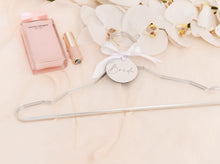 Load image into Gallery viewer, Silver metal personalised wedding bridal hangers