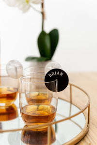 Acrylic engraved drink tags drink charms