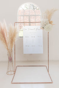 Acrylic wedding seating chart