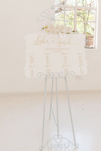 Acrylic wedding seating chart